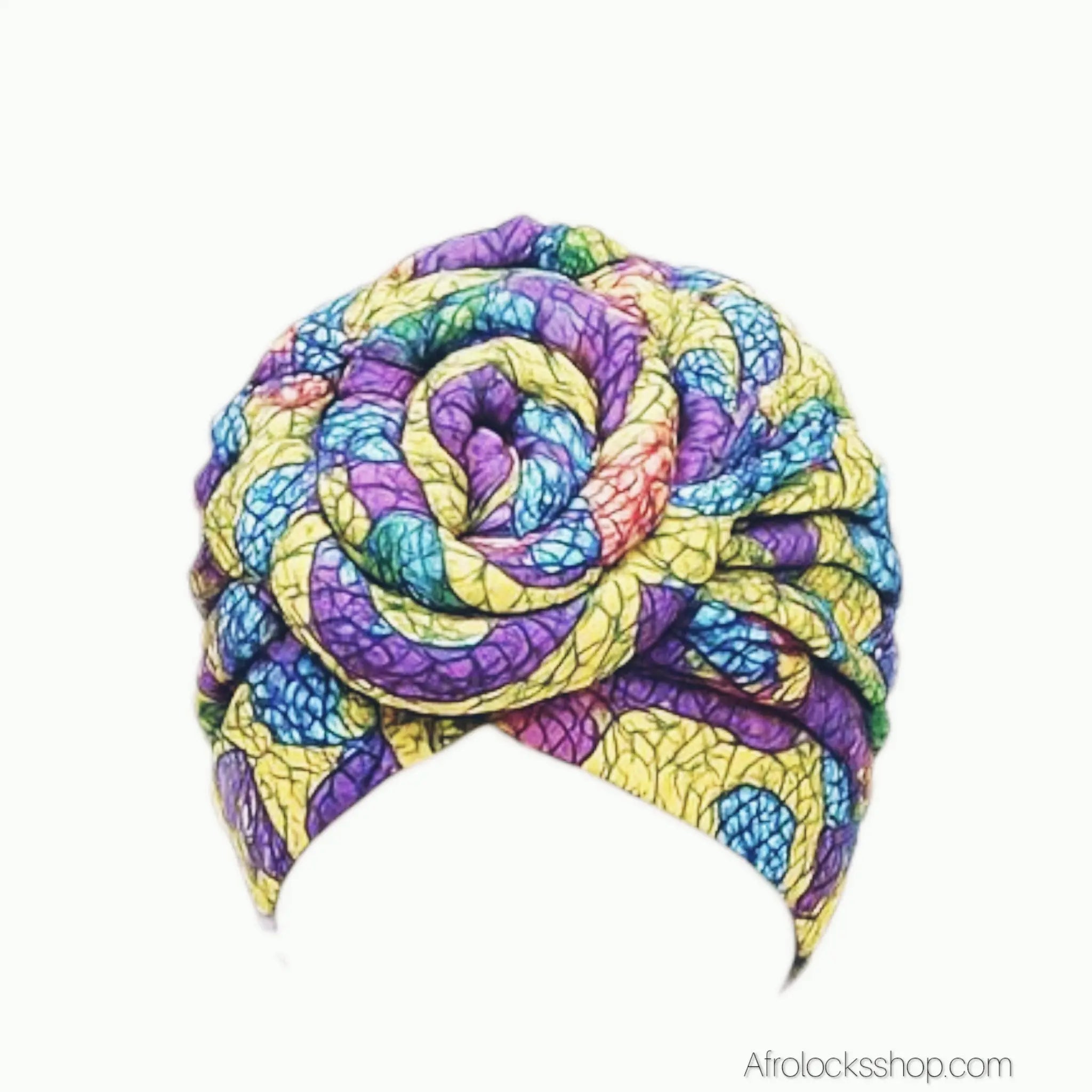 Turbanpreattachefleurspirale7 - Afro Locks Shop
