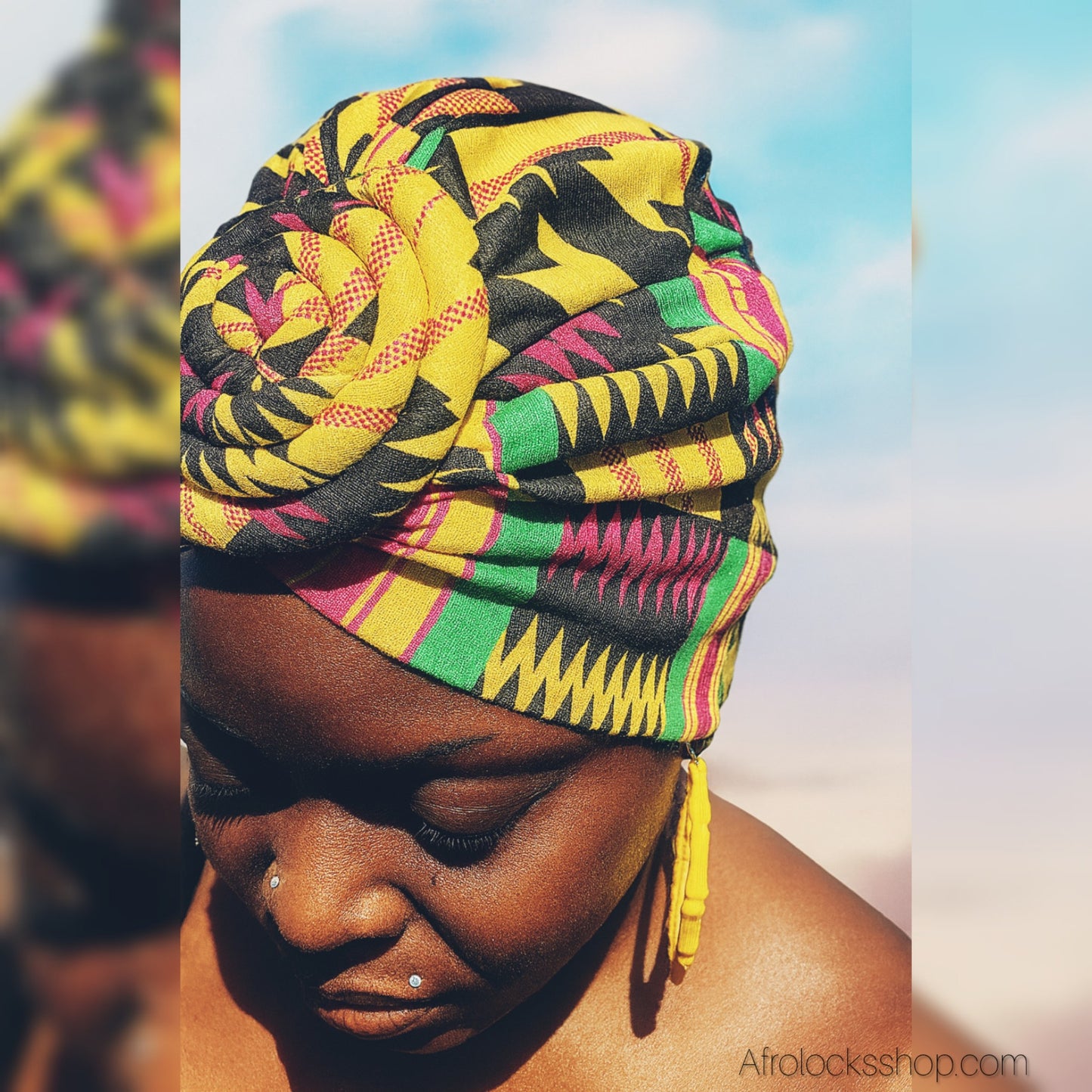 Turban pré-attaché “Rosace” – 13 coloris – Stretch, 100 % polyester 🌸