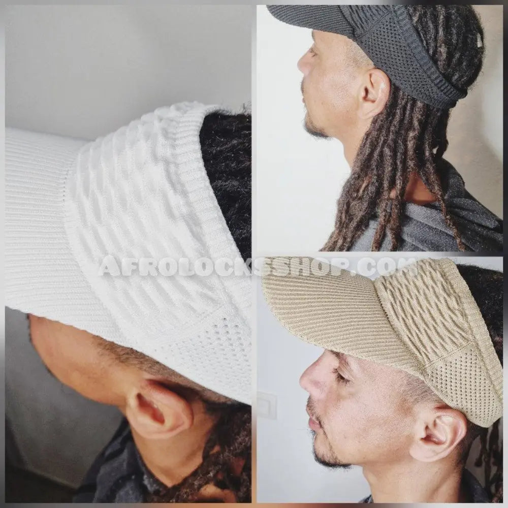 Visiere_unisexe_en_coton_polyester_bande_stretch_pour_locks_tresses_3_couleurs_1 - Afro Locks Shop