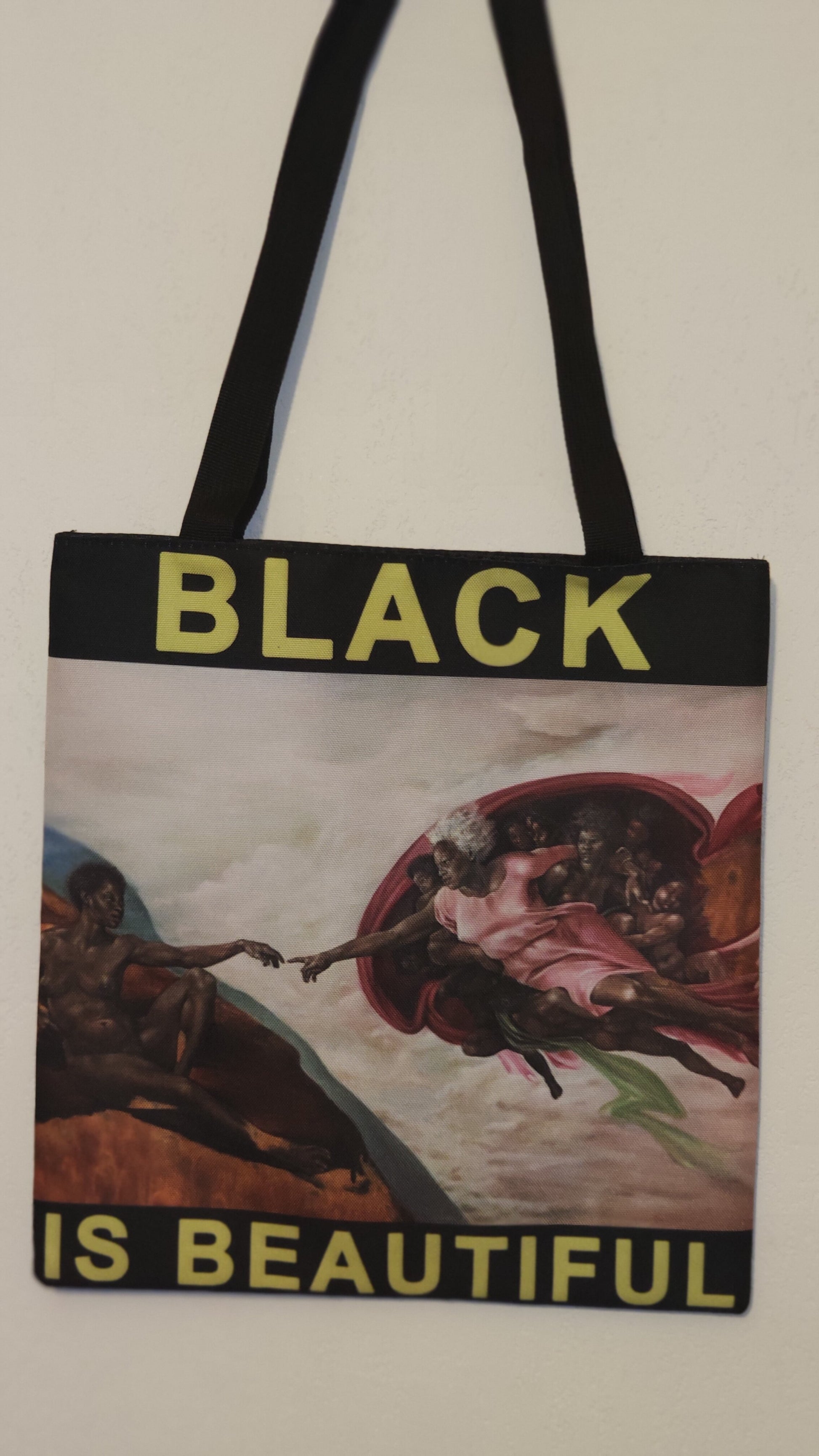 Afro college tote bag - sac black lives matter I can't breath natural hair queen-SQ6518831
