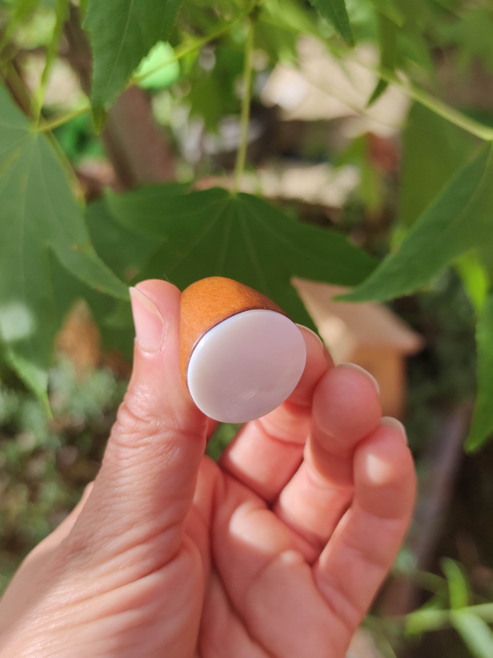 Grande bague africaine en bois look ethnique et naturel-SQ3772155