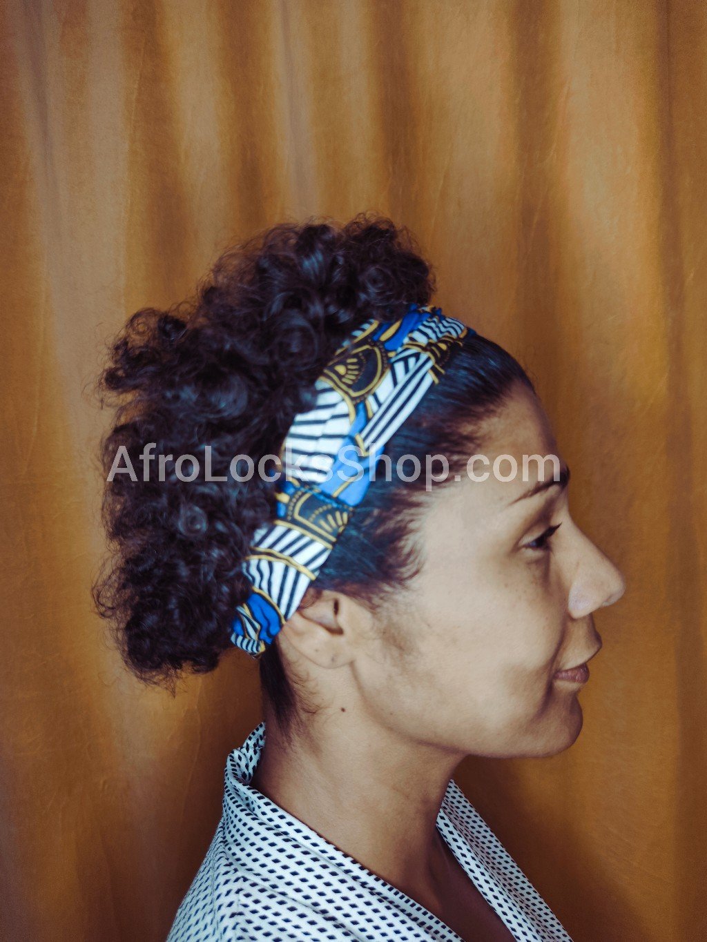 Bandeau design afro élastique - foulard de tête cheveux imprimé africain ankara-SQ3947189