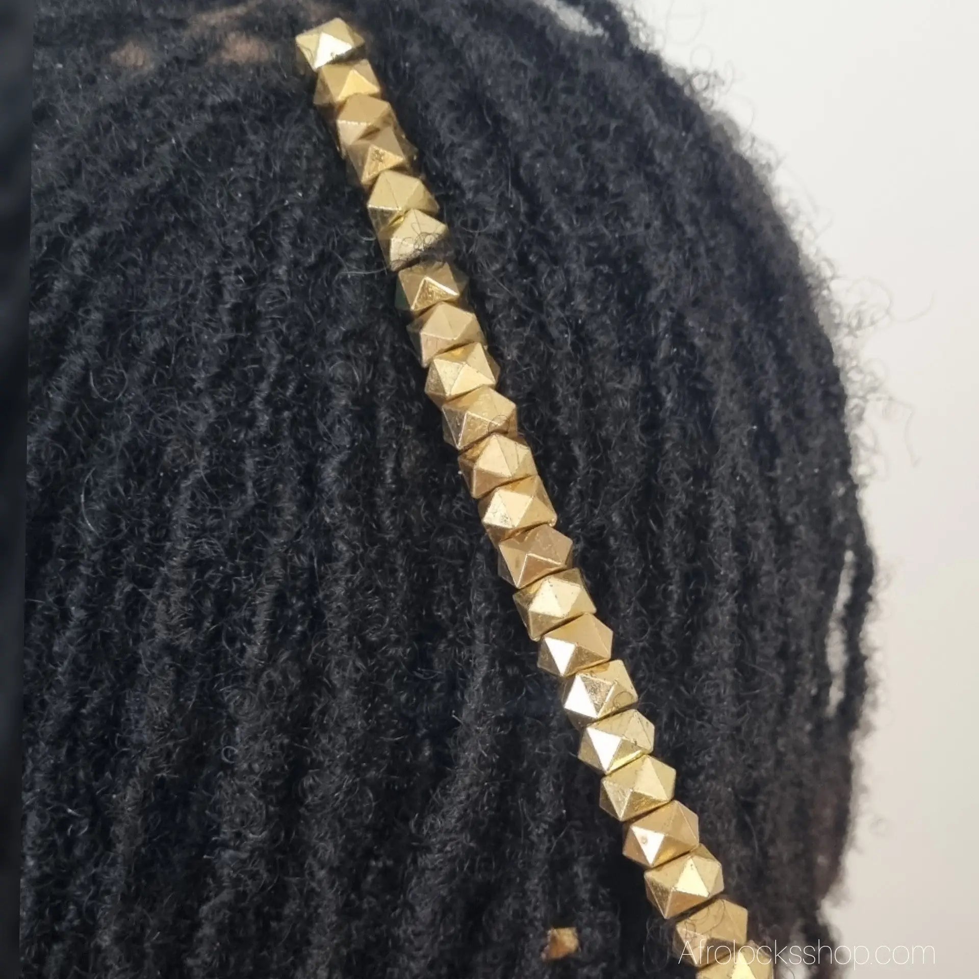bijou-locks-perles-jaune-dore - Afro Locks Shop