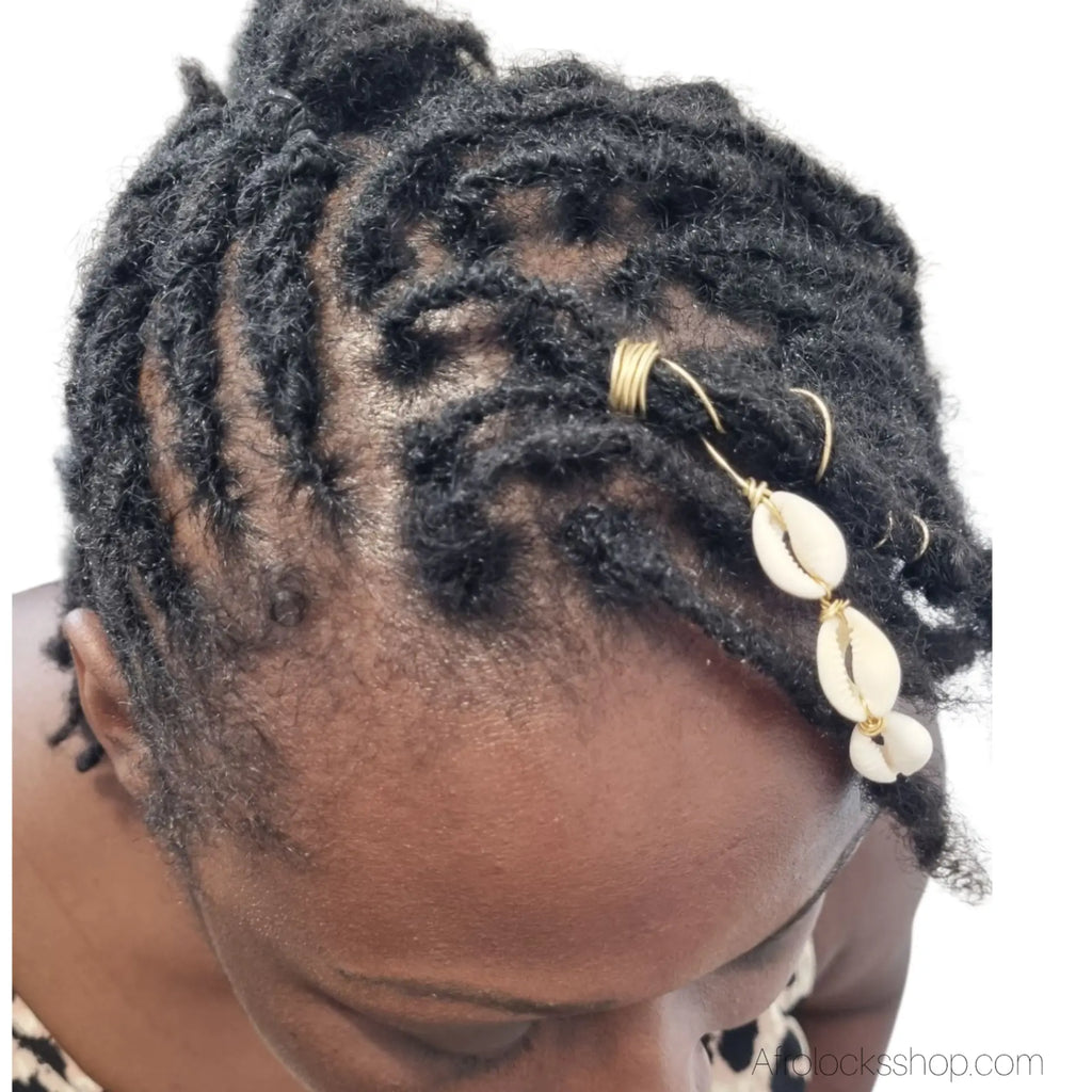 bijoux-microlocks-boho-cauris - Afro Locks Shop