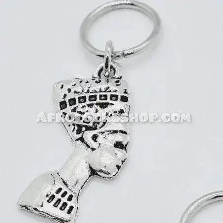 Egyptian queen Nefertiti inspired silver hair jewelry charm for locs or braids