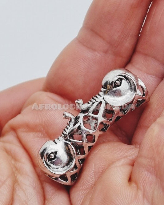 Accessoire de cheveux dreadlocks éléphant couleur argent porte-bonheur