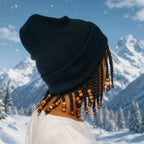 bonnet-hiver-noir-doublure-satin-ski - Afro Locks Shop
