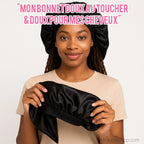 bonnet-satin-chouchou-bandeau-noir - Afro Locks Shop
