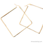 boucles-d-oreilles-creoles-carrees-dore - Afro Locks Shop