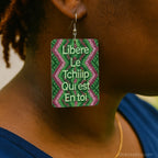boucles-d-oreilles-imprime-wax-legeres - Afro Locks Shop