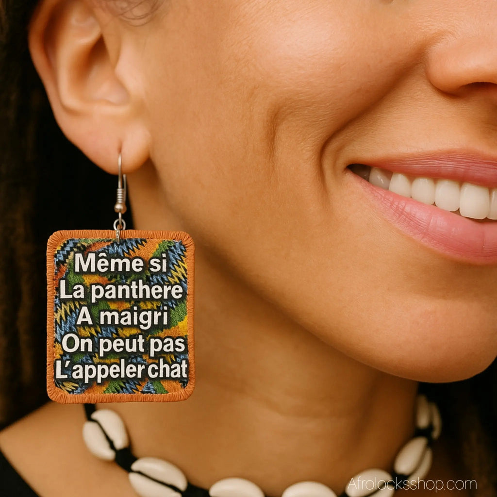 boucles-d-oreilles-meme-si-la-panthere - Afro Locks Shop