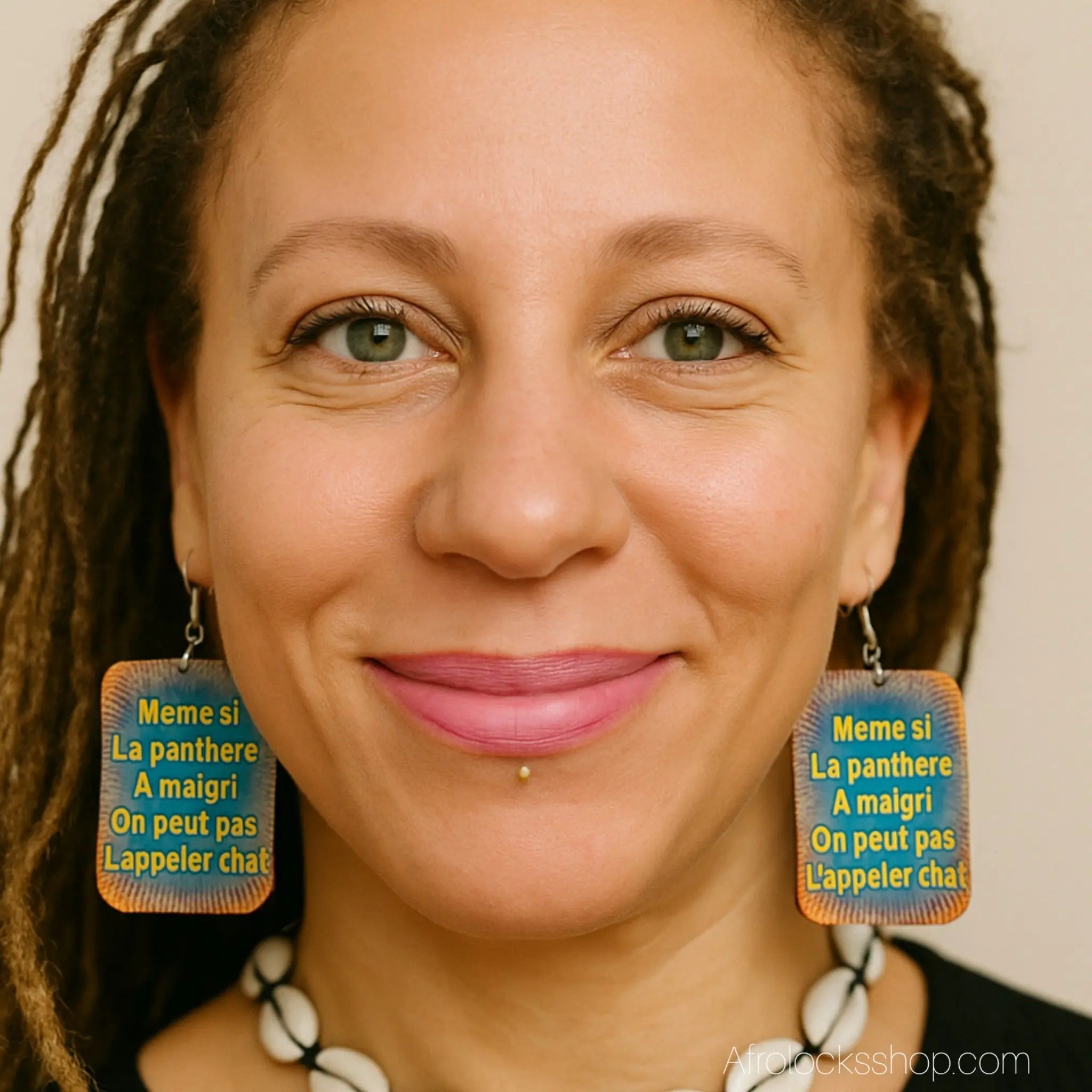 boucles-d-oreilles-rectangle-africaines-wax - Afro Locks Shop