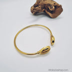 bracelet-acier-inoxydable-cauris-jonc - Afro Locks Shop