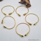 bracelet-cauris-acier-inoxydable-dore - Afro Locks Shop