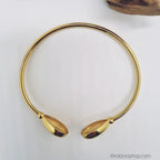 bracelet-jonc-ouvert-coquillages - Afro Locks Shop