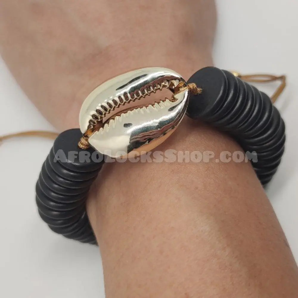 cauri_dor_perles_disques_cuir_afro_unisexe_r_glable_artisanal_1 - Afro Locks Shop
