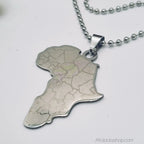 chaine-60-cm-pendentif-afrique-metal - Afro Locks Shop