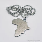 chaine-billes-pendentif-afrique-metal - Afro Locks Shop