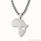 chaine-gourmette-pendentif-afrique - Afro Locks Shop