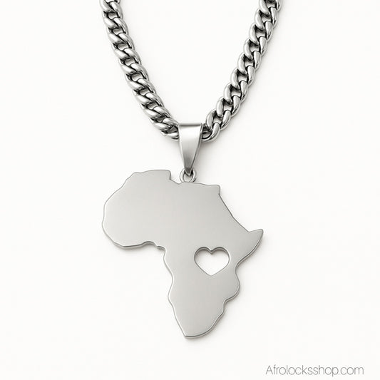 collier long pour homme avec pendentif afrique