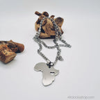 chaine-long-60-cm-pendentif-afrique - Afro Locks Shop