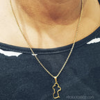 chaine-pendentif-guyana-dore - Afro Locks Shop