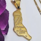 chaine_pendentif_carte_grande_comore_moroni_couleur_or - Afro Locks Shop