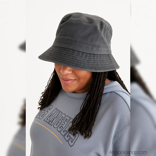 chapeau bob gris anthracite vu porté par une femme