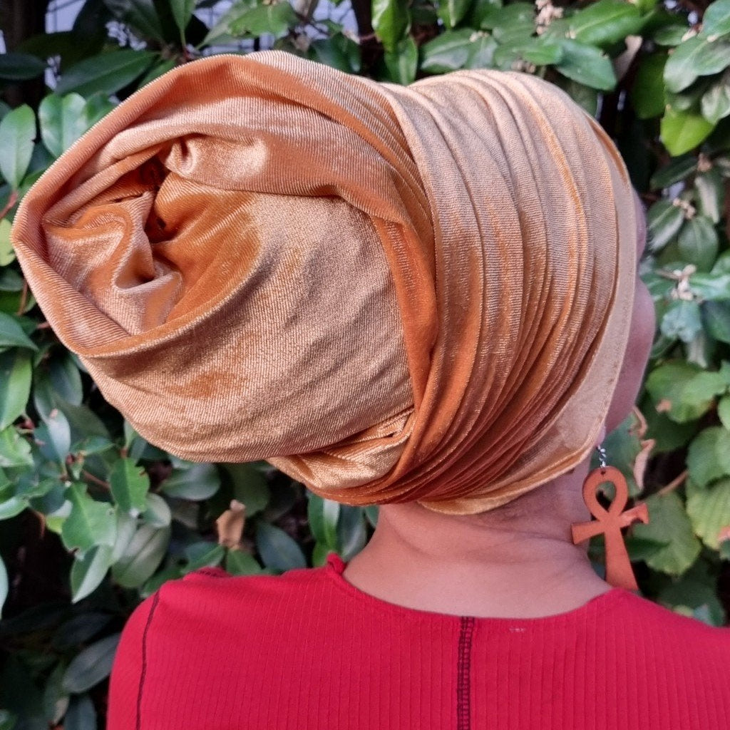 Turban tube luxe très long en velours-SQ7734924