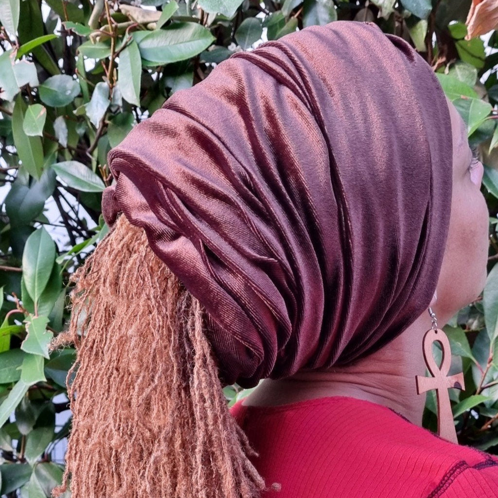 Turban tube luxe très long en velours-SQ7734924
