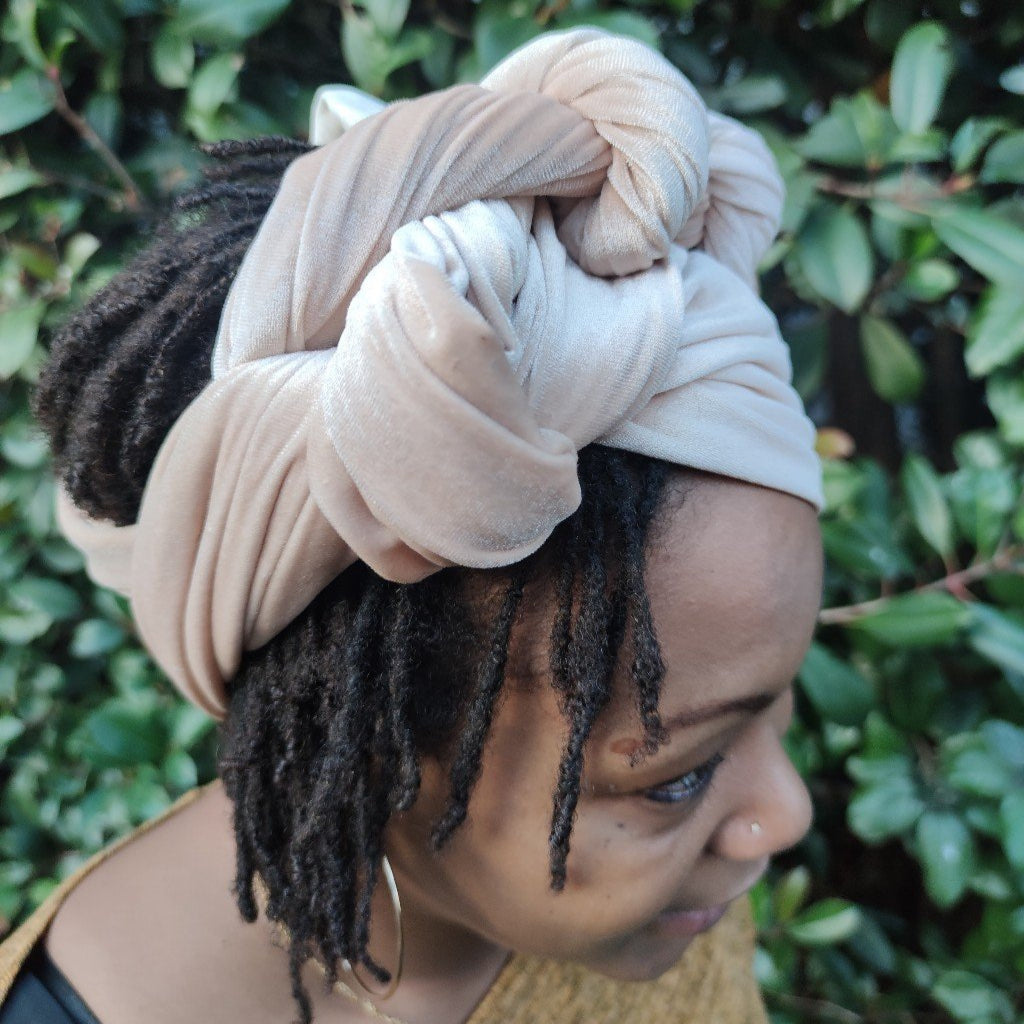 Turban tube luxe très long en velours-SQ7734924