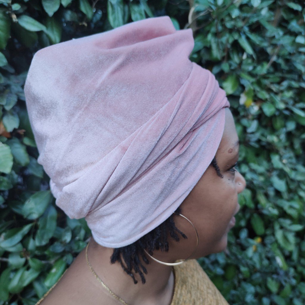 Turban tube luxe très long en velours-SQ7734924