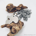 collier-afrique-motif-coeur-argent - Afro Locks Shop