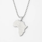 collier-billes-pendentif-afrique-argent - Afro Locks Shop