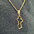 collier-carte-guyana-acier-inoxydable - Afro Locks Shop
