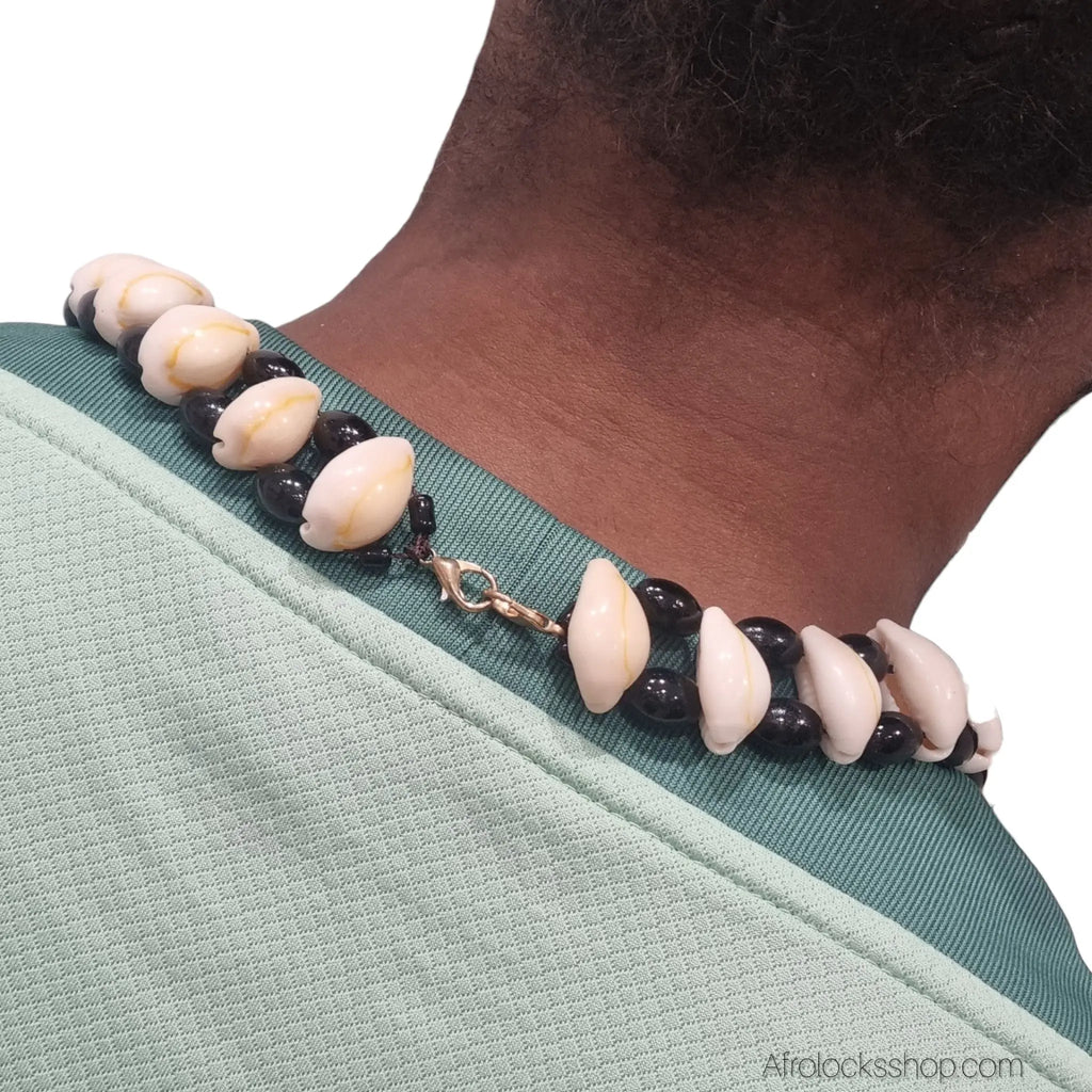 collier-long-cauris-60-cm - Afro Locks Shop