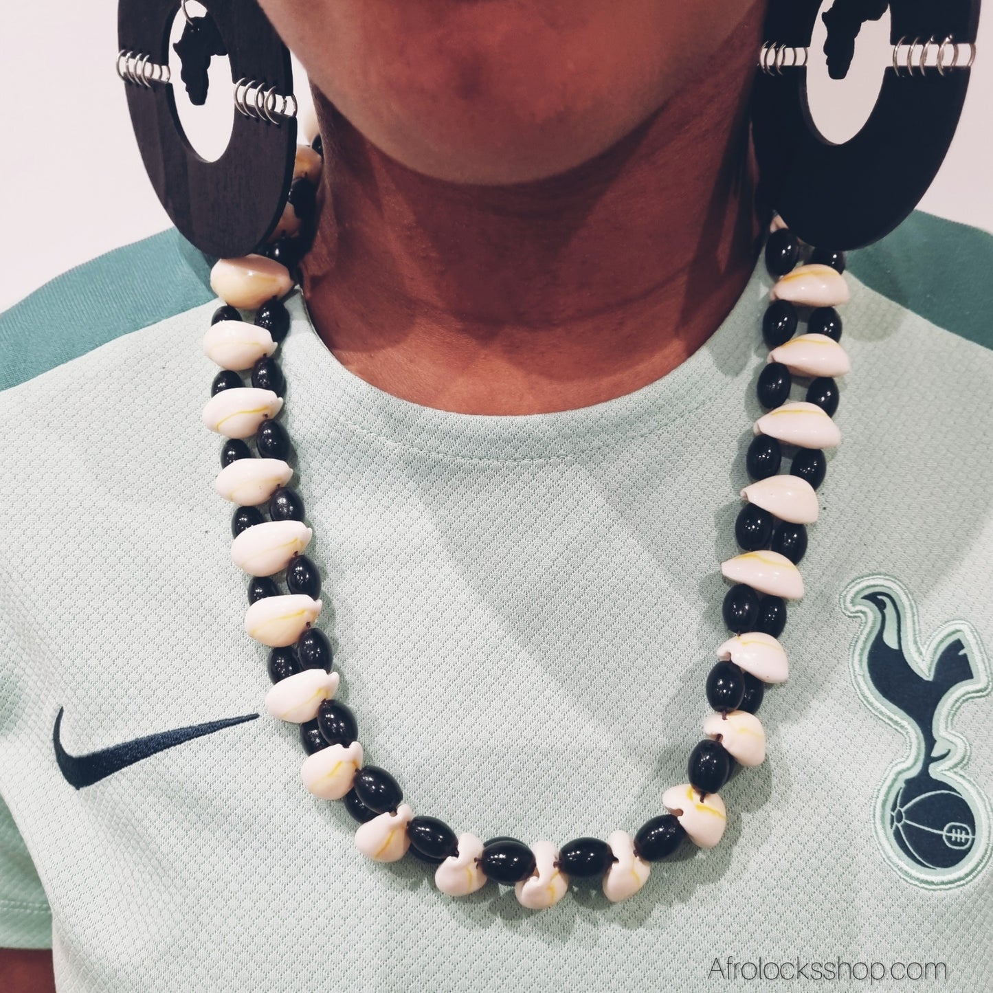 collier large en cauris et perles pour hommes et femmes