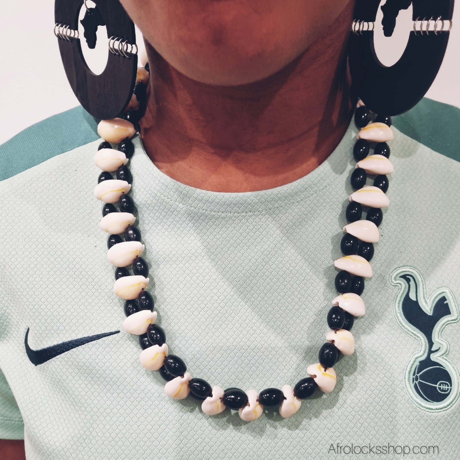 collier large en cauris et perles pour hommes et femmes