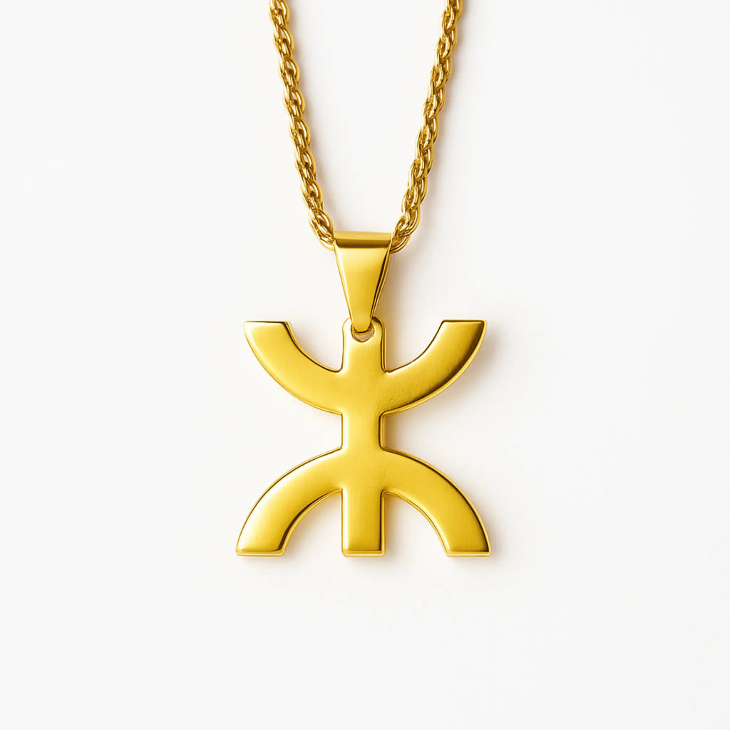 collier-yaz-berbere-acier-inoxydable-dore - Afro Locks Shop