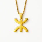 collier-yaz-berbere-acier-inoxydable-dore - Afro Locks Shop