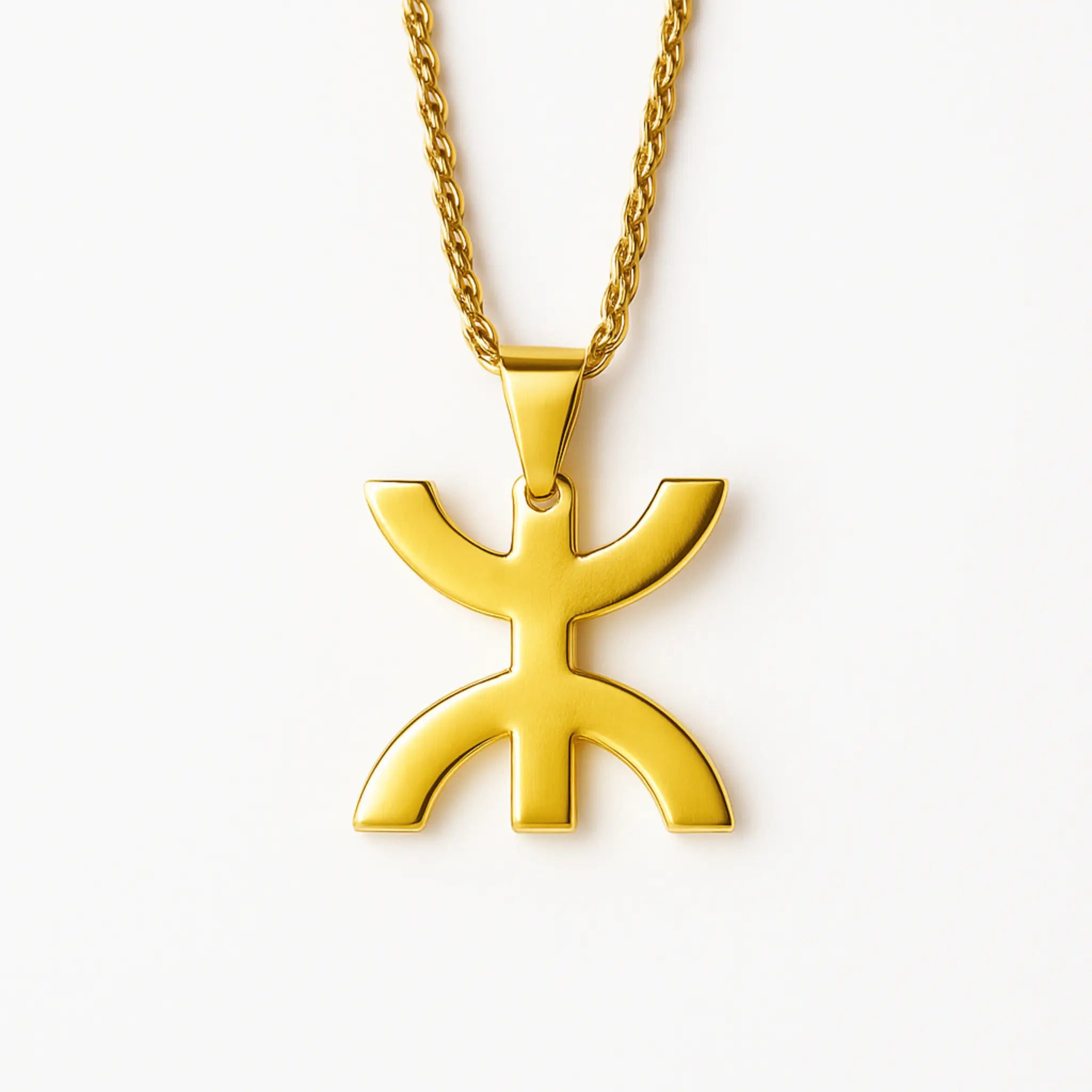 collier-yaz-berbere-acier-inoxydable-dore - Afro Locks Shop