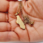 collier_chaine_pendentif_carte_madagascar_couleur_or - Afro Locks Shop