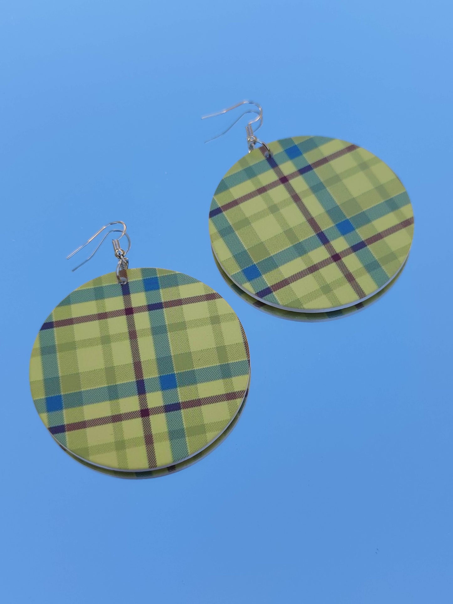 Boucles d'oreilles rondes coloris madras - créoles antilles Martinique Guadeloupe-SQ8513929