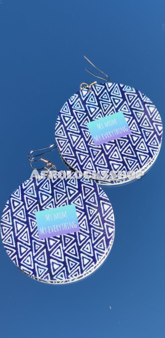 Boucles d'oreilles my mum my everything -  idée cadeau noël anniversaire wax