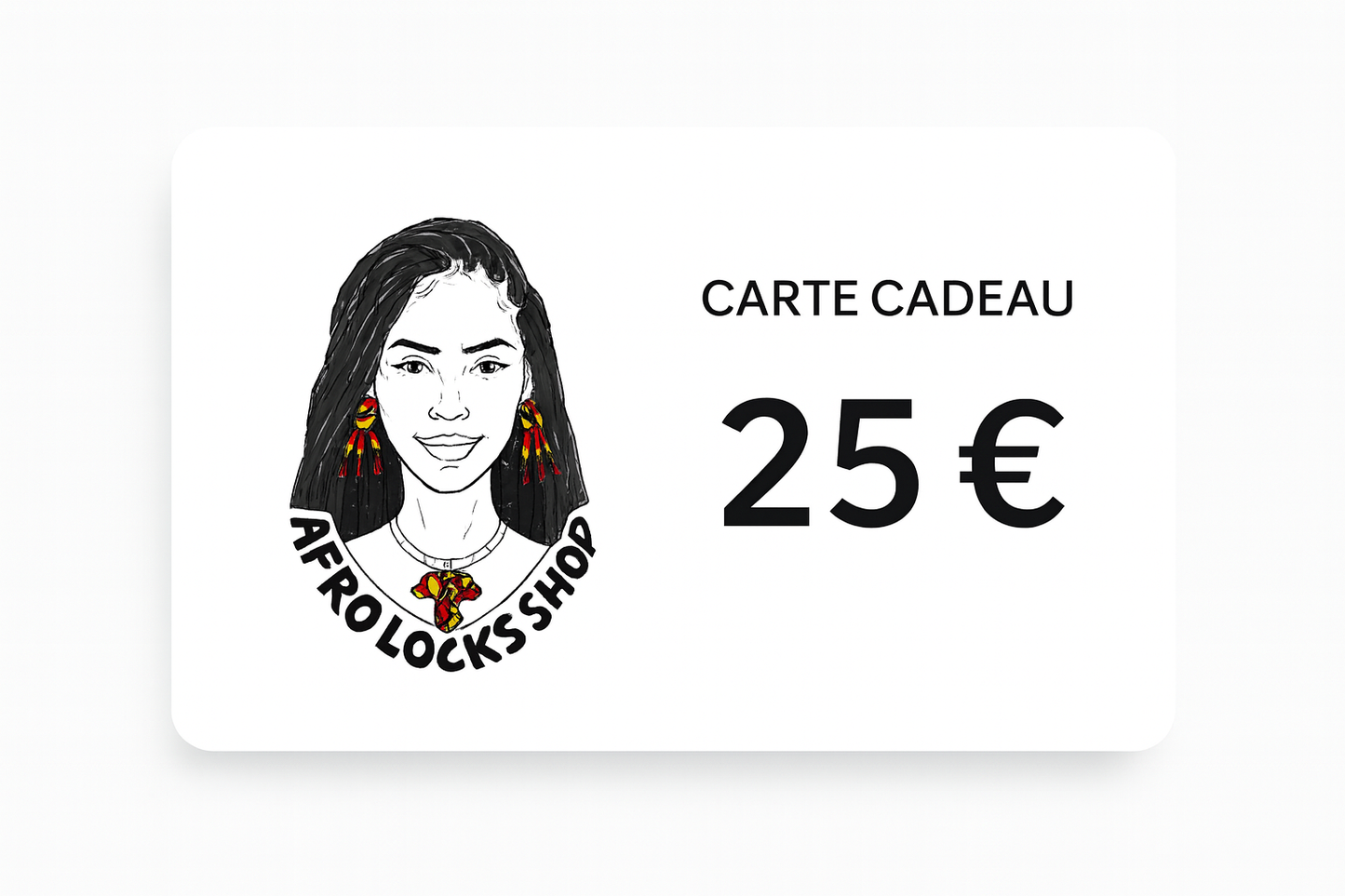 Carte-cadeau Afro Locks Shop – Offrez un cadeau 🎁 unique et plein de sens pour les fans de locks ou d'accessoires ✨