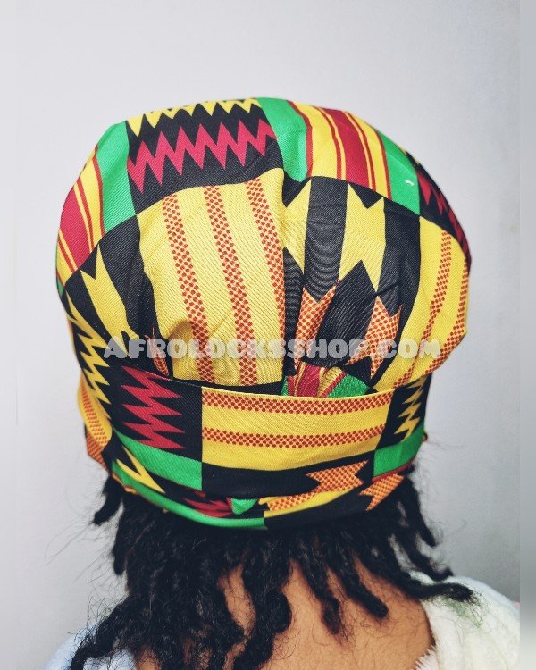 Turban à nouer pour enfant tissu satin design africain