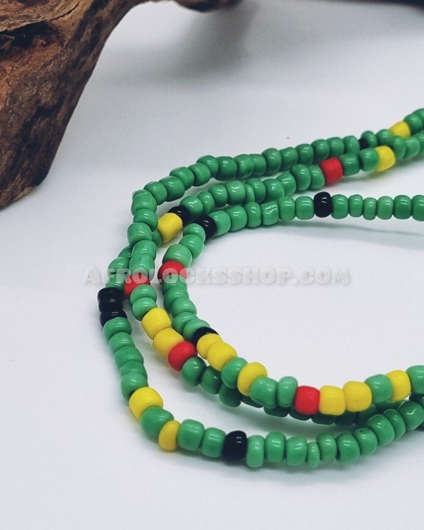 Chaîne de taille en perles rasta noir rouge jaune vert-SQ4637909