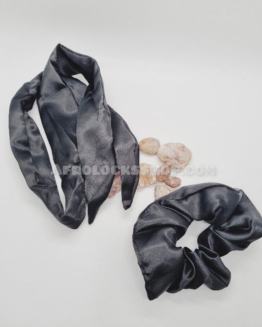 Ensemble chouchou et ruban en satin pour les cheveux