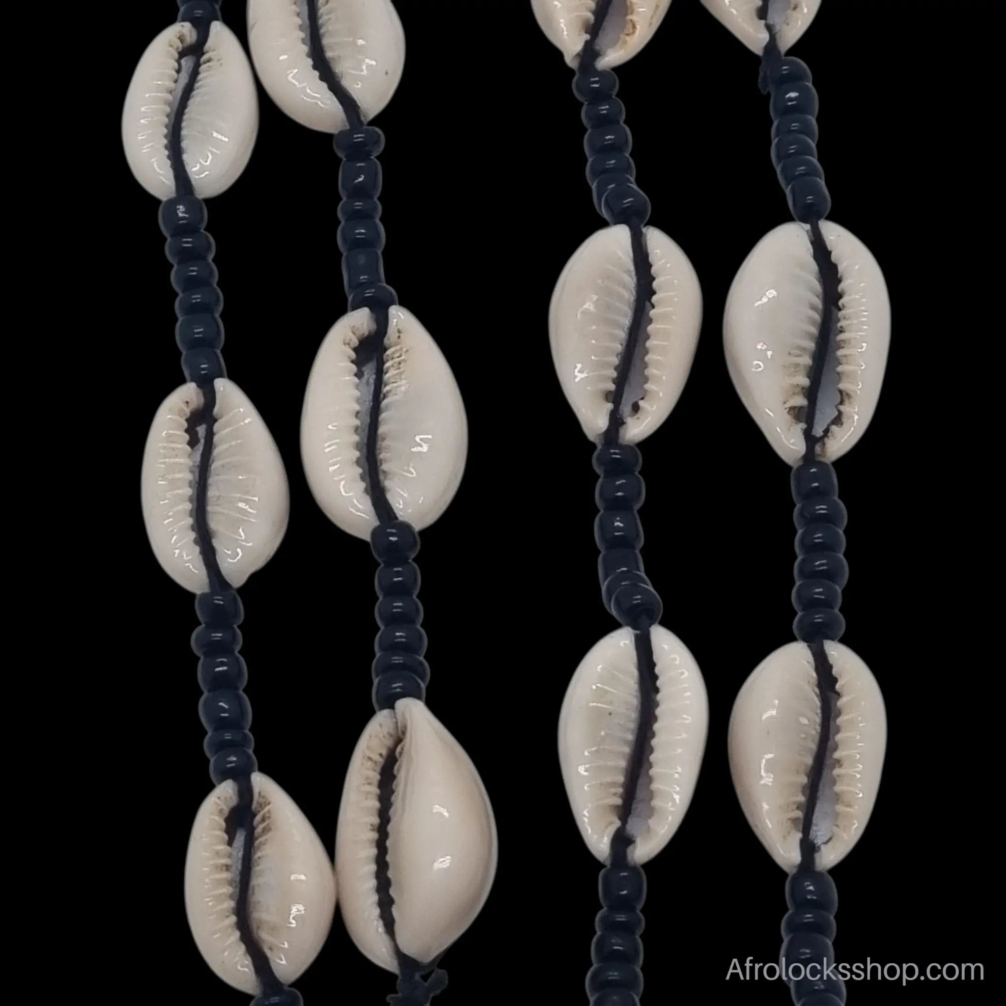 long-collier-africain-cauris - Afro Locks Shop