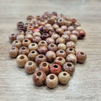 lot-perles-rondes-bois-trou-4-mm - Afro Locks Shop